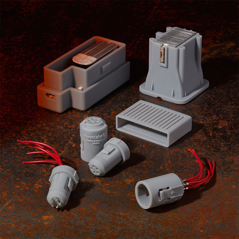 formlabs flame retardant resin 3d printed electrical housing