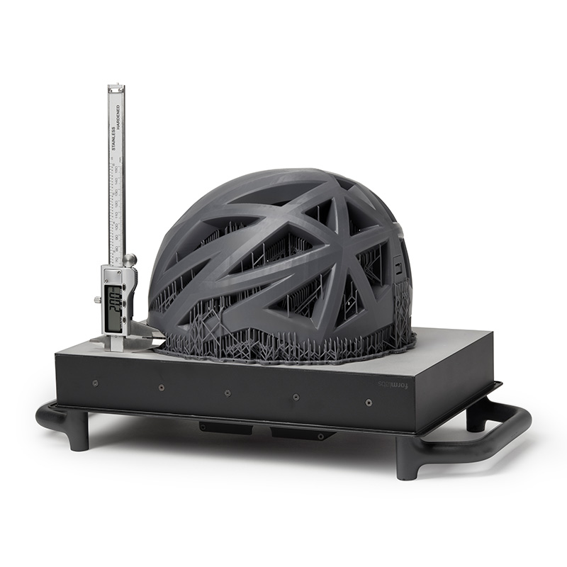 Formlabs Form 3L build plate met fiets helm