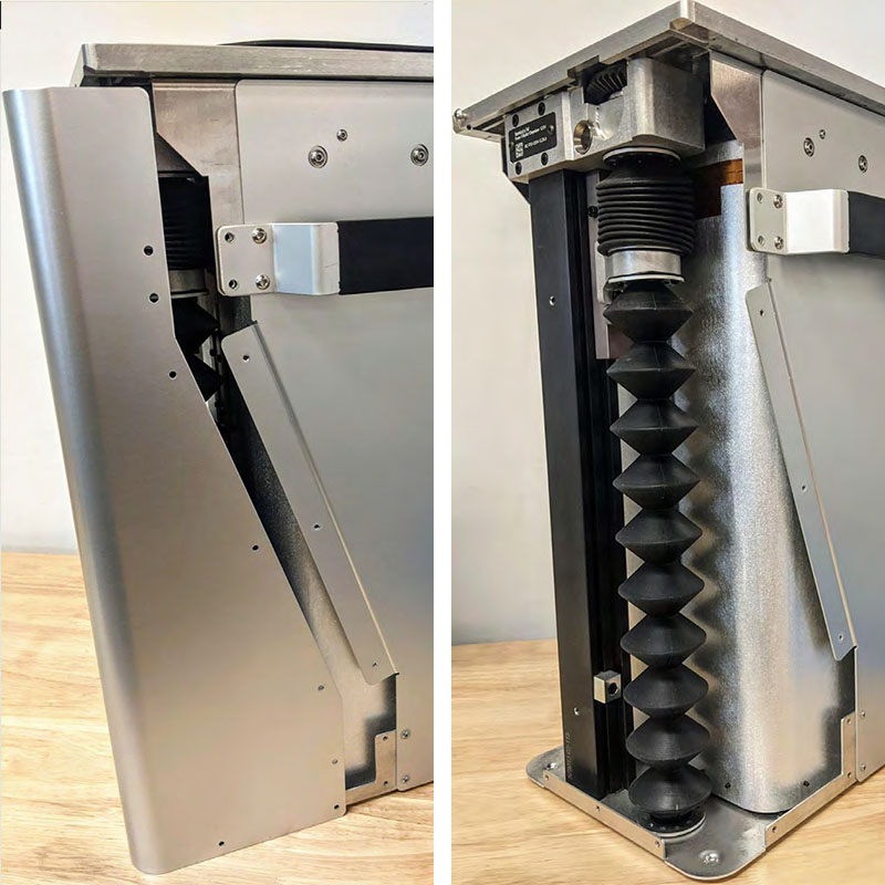 Het openen van de loden as op een Formlabs build chamber voor lubricatie