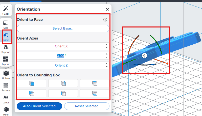 Formlabs Preform Auto orientatie