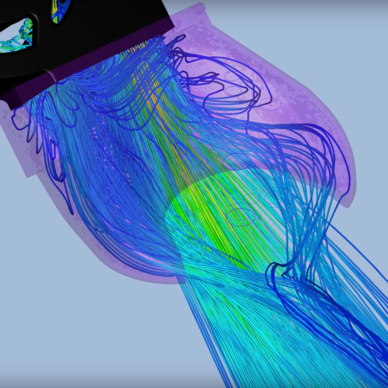 Prusa MK4S cooling fan airflow simulation