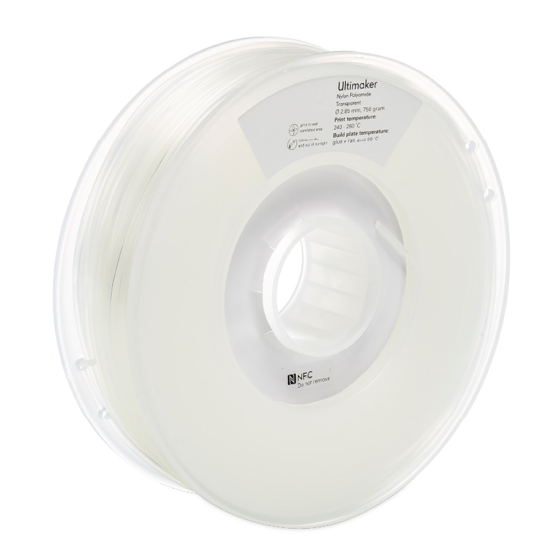 ultimaker nylon transparent 2,85mm 750g fff 3d printer filament